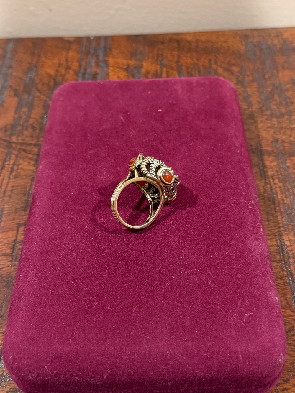 Barse Genuine Turquoise Statement Ring - Picture 6 of 10